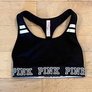 Like New! Victoria Secrets PINK black sports bra size XS